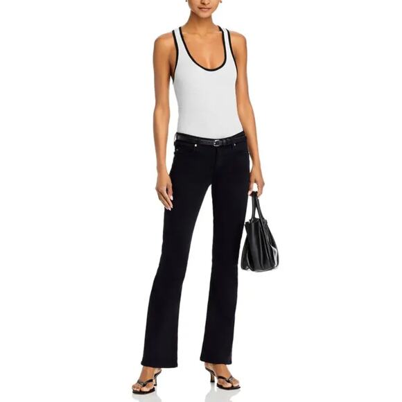 AG Jeans The Angel Bootcut Black Mid-Rise Jeans - 27R - Picture 2 of 11